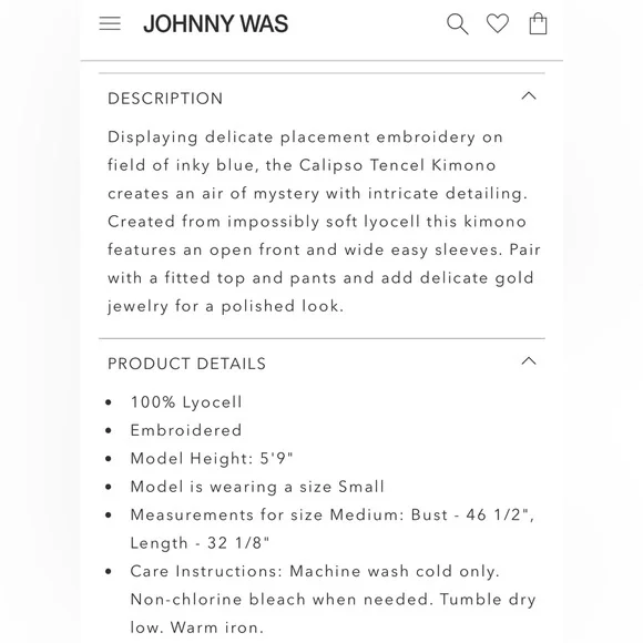 Johnny Was Blue Embroidered Calipso Jacket - Picture 7 of 7